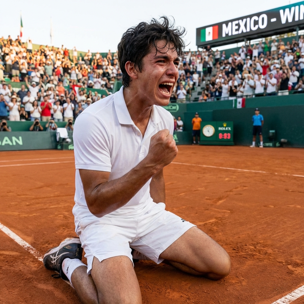 Rodrigo Pacheco Méndez celebrando